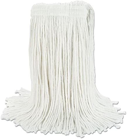 Boardwalk BWKRM03024S Banded Rayon Mop Head - White 1