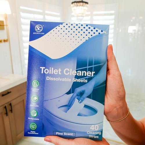Soluble Care Dissolvable Toilet Cleaner Sheets 40 Pack Pine Scent