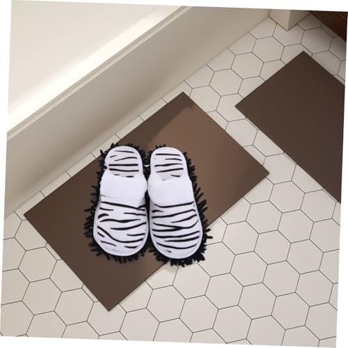 Minkissy Detachable Mop Slippers for Women Comfortable Warm Cleaning Shoes