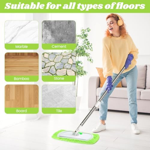 4-Pack Reusable Microfiber Mop Pads for Swiffer Sweeper