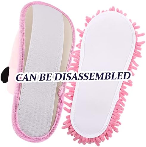 Packove 1pair Washable Mop Slippers with Panda Design