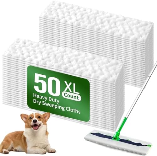 Senowi Heavy Duty Dry Cloths for Swiffer XL Mop 50 Count