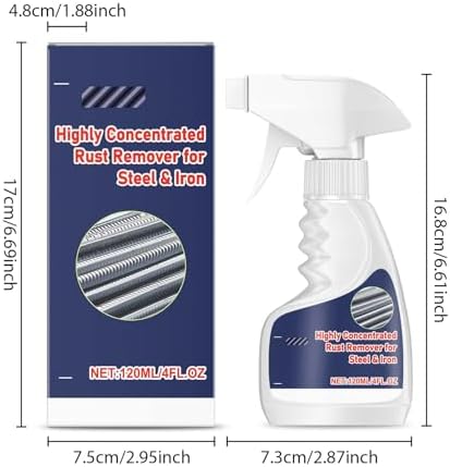 Heavy-Duty Metal Rust Remover 120ml 2pcs