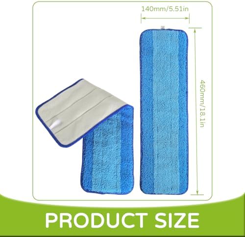 3 Pack Washable Microfiber Mop Pads for Bona Mop Replacement