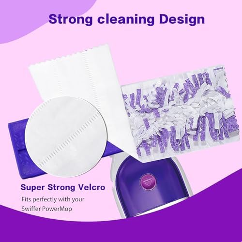 Disposable Mopping Pad Refills for PowerMop 20 Pack Purple