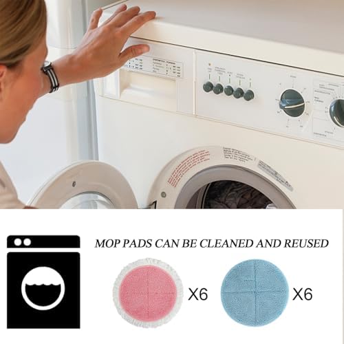 BeiLan Spin Wave Replacement Mop Pads 12 Pack