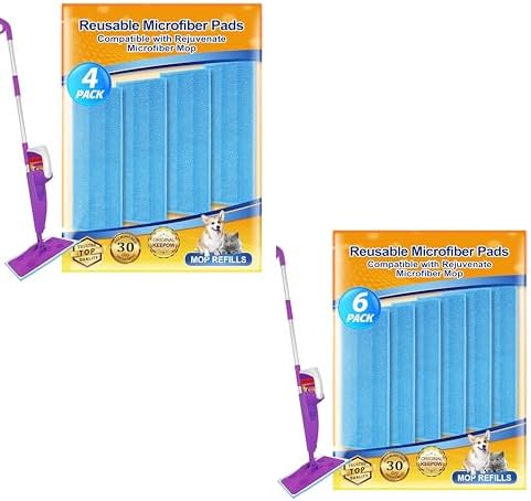 iKEEPOW 46 Pack Reusable Microfiber Mop Pads