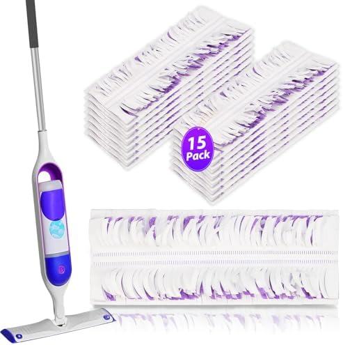 KozzHogar Disposable Mopping Pads Refills Purple-15 Pack