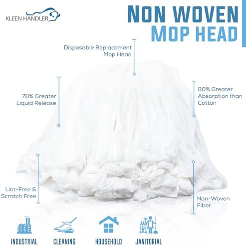 KLEEN HANDLER Non-Woven Mop Head Refill Pack of 6