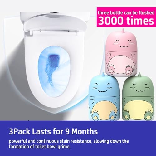 CloudMades Cute Dinosaur Toilet Cleaner Bottle with 3 Scents