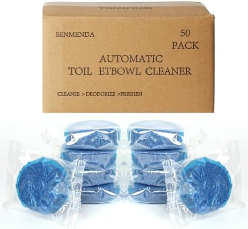 Senmenda 50 Pack Blue Toilet Bowl Cleaner Tablets