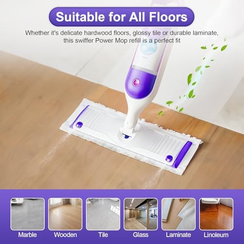 Kamitaly 25 Count Swiffer Power Mop Refill Pads