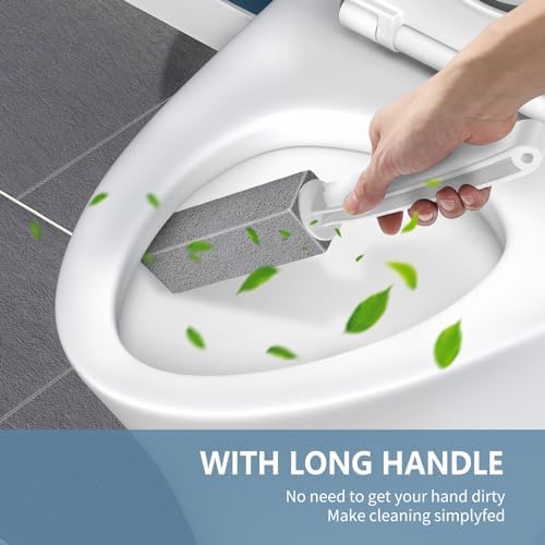 Laiyeoy Toilet Bowl Pumice Stone 2Pack with Extra Long Handle