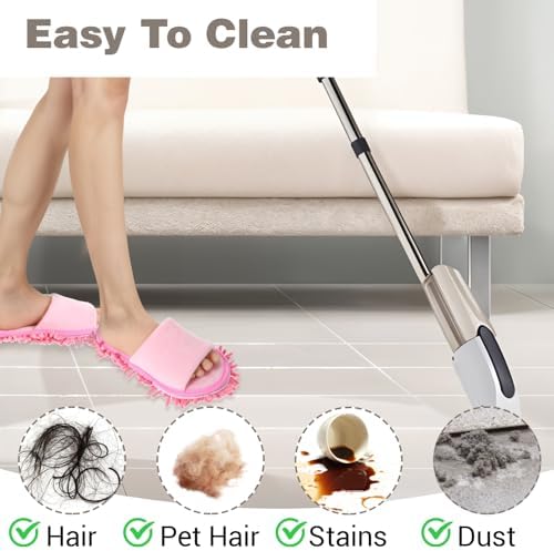 Telooco 4 Pairs Washable Mopping Slippers for Women