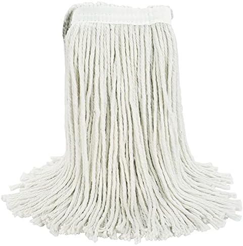 Boardwalk BWK2016CEA 16 Cut-End Cotton Wet Mop Head - White 1