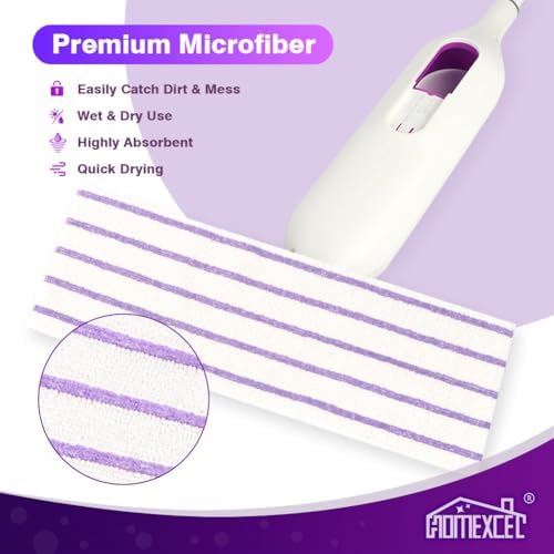 HOMEXCEL Microfiber Mop Pads 48 Count for Swiffer Powermop