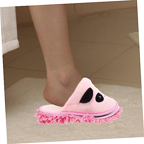 Packove 1pair Washable Mop Slippers with Panda Design