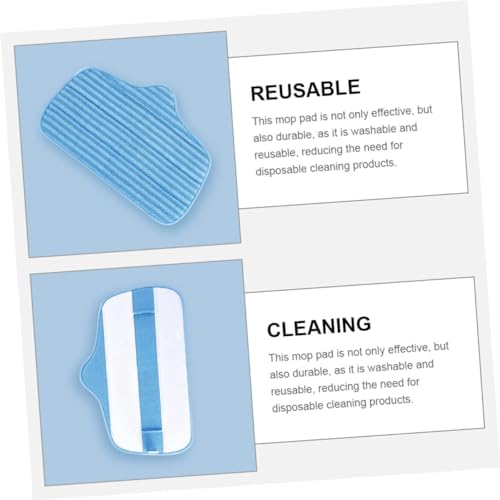 2PCS Reusable Microfiber Mop Pads for Hardwood Floors 1