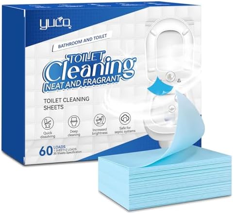 YUCO Toilet Cleaner Sheets 60 Washes No Splashes Fresh Scent