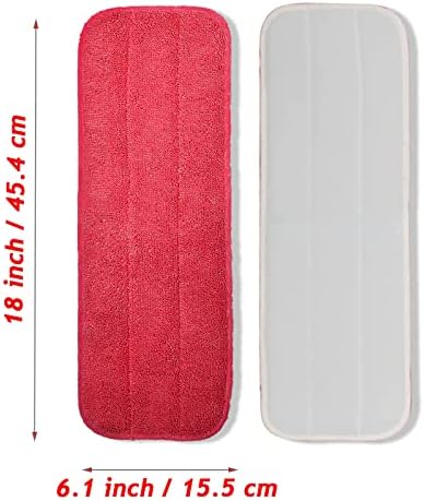 Microfiber Mop Pads Set of 12 for Wet and Dry Cleaning