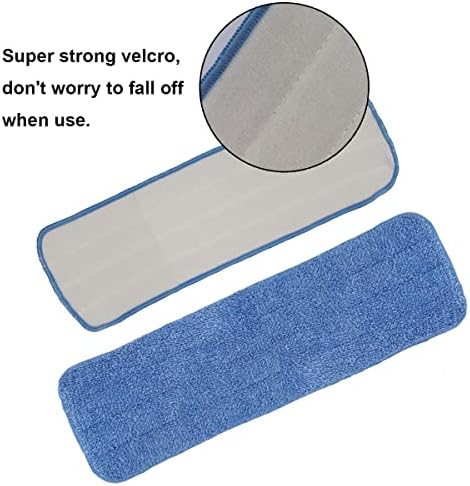10 Pack 18 Microfiber Spray Mop Replacement Heads - Blue