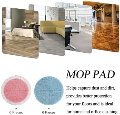BeiLan Spin Wave Replacement Mop Pads 12 Pack