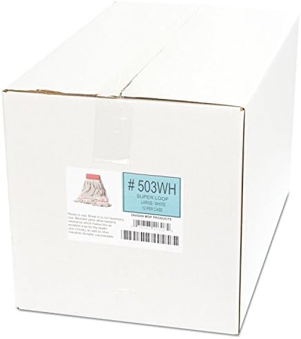 Boardwalk 503WHCT Super Loop Wet Mop Head White 12 Per Carton