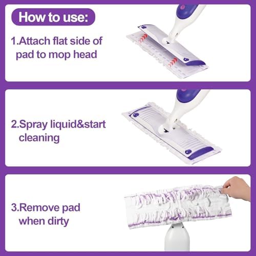 PROXO Replacement Mop Pad Refills - Heavy Duty Wet Mopping Cloths