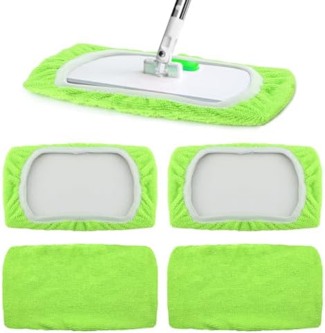 4-Pack Reusable Microfiber Mop Pads for Swiffer Sweeper