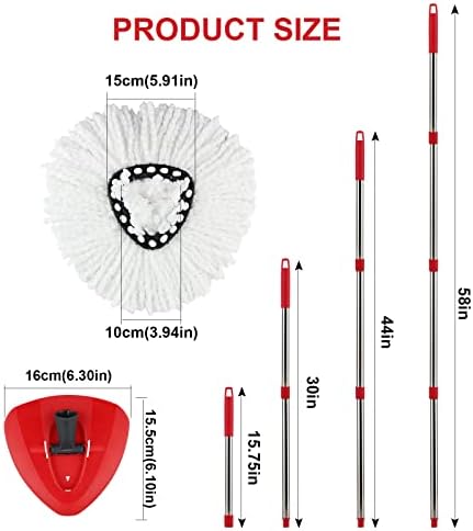BeiLan Spin Mop Replacement Head Set