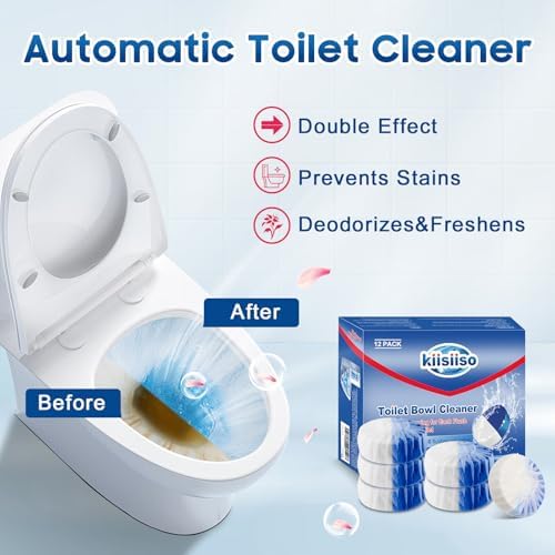 KIISIISO Toilet Bowl Cleaner Tablets 12-Pack