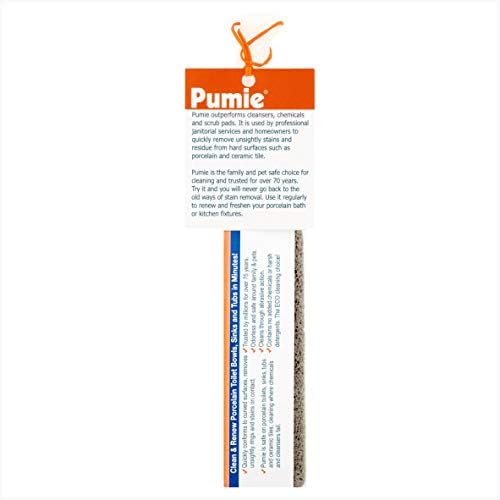 PUMIE Toilet Bowl Ring Cleaner with Pumice Stone Handle 2 Pack