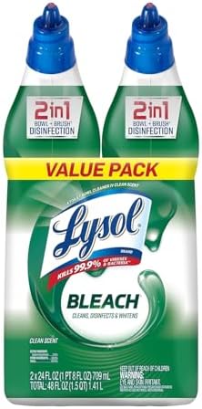 Lysol Disinfectant Toilet Bowl Cleaner With Bleach 24 Oz 2pack