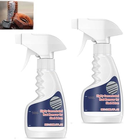 Heavy-Duty Metal Rust Remover 120ml 2pcs