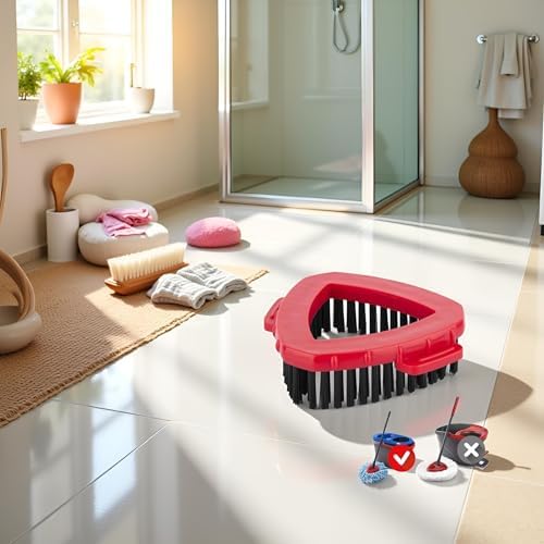 Tustao Spin Mop Replacement Head Base Scrub Brush for 2 Tank System