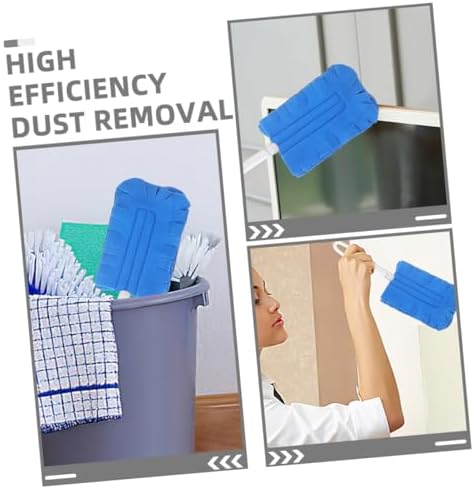 6pcs Yellow Duster Refills Washable Reusable Electrostatic Cleaning Pads