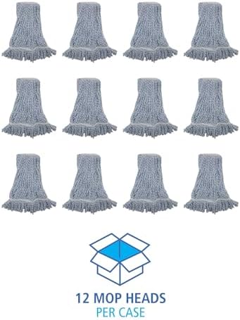 Boardwalk 542CT Mop Head Replacement Narrow Medium WhiteBlue Case of 12