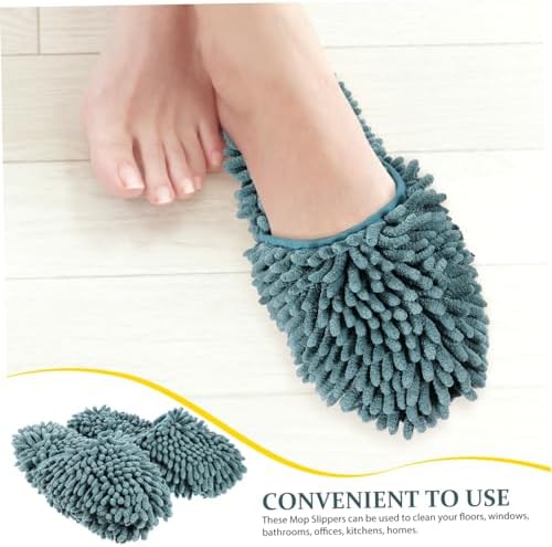 Sherchpry Reusable Chenille Mop Slippers for Floor Cleaning