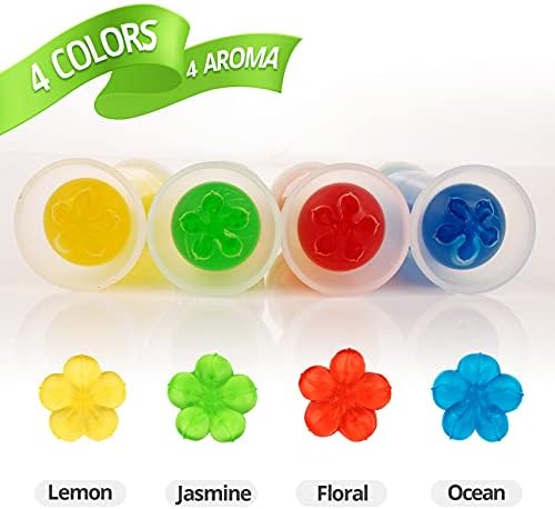 SINOKF Toilet Gel Stamp 4Pcs 36 Count Flower Fragrance Deodorizer