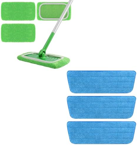 AmaVins 6-Pack Reusable Coral Fleece Mop Pads