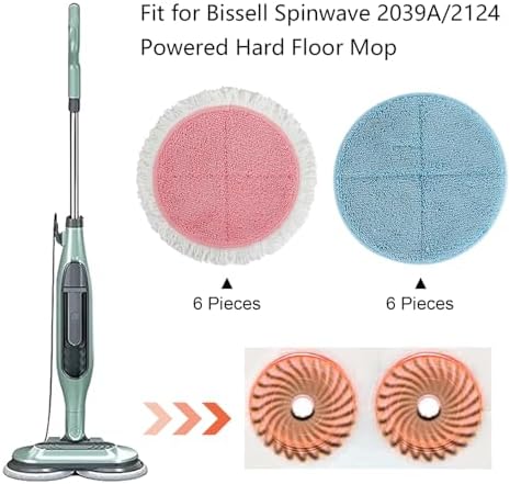 BeiLan Spin Wave Replacement Mop Pads 12 Pack