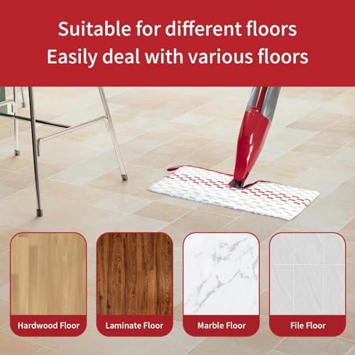 4 Pack Microfiber Spray Mop Pads for Oceda ProMist MAX