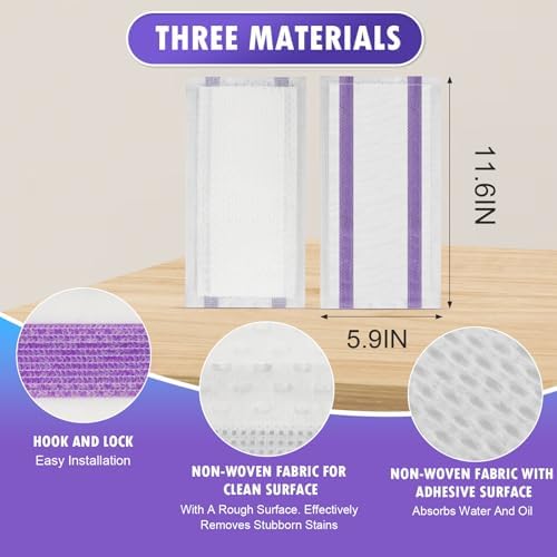 KTNAid 60 Pack Replacement Mop Pads for Swiffer WetJet