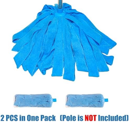 2 Pack Blue Microfiber Mop Refill for 34 Inch Pole