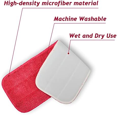 Microfiber Mop Pads Set of 12 for Wet and Dry Cleaning