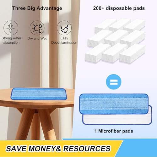 8 Pack 18 inch Reusable Microfiber Spray Mop Replacement Heads 1