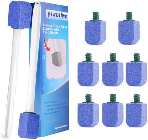 Pumice Stone Toilet Cleaner with 2 Handles and 10 Stones