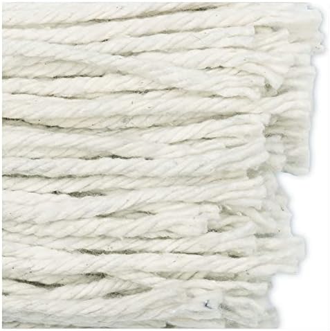 Boardwalk BWK2016CEA 16 Cut-End Cotton Wet Mop Head - White 1