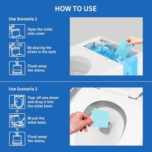 YUCO Toilet Cleaner Sheets 60 Washes No Splashes Fresh Scent