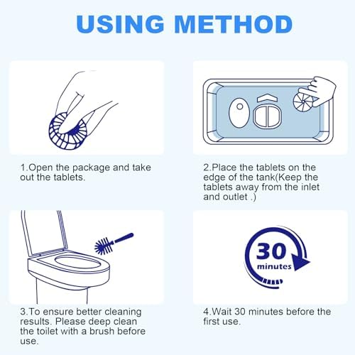 CHMI 100 Pack Toilet Bowl Cleaner Tablets Blue 1